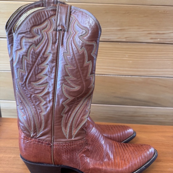 Justin’s men’s lizard skin excellent condition 9.5 main image 2